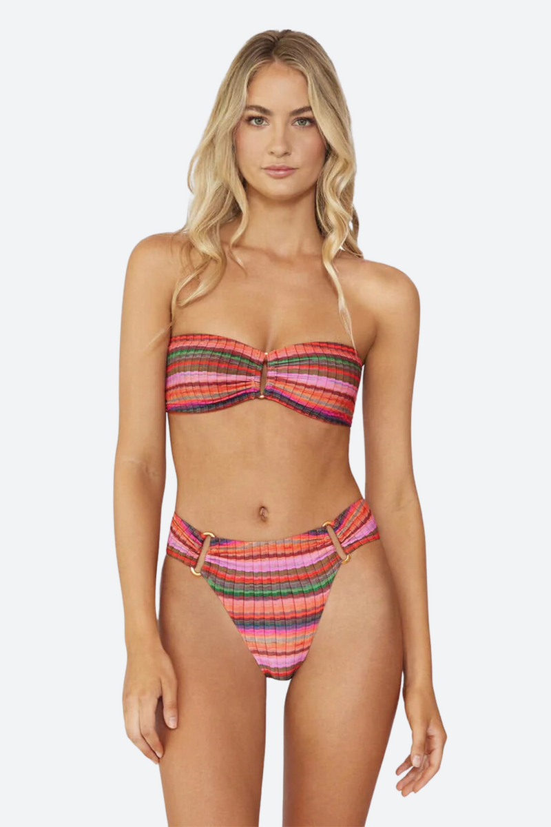 PQ Swim Detail Bandeau Top in Jetty Stripe – Bikinibird