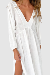 Malai Easy Dress in Eco White