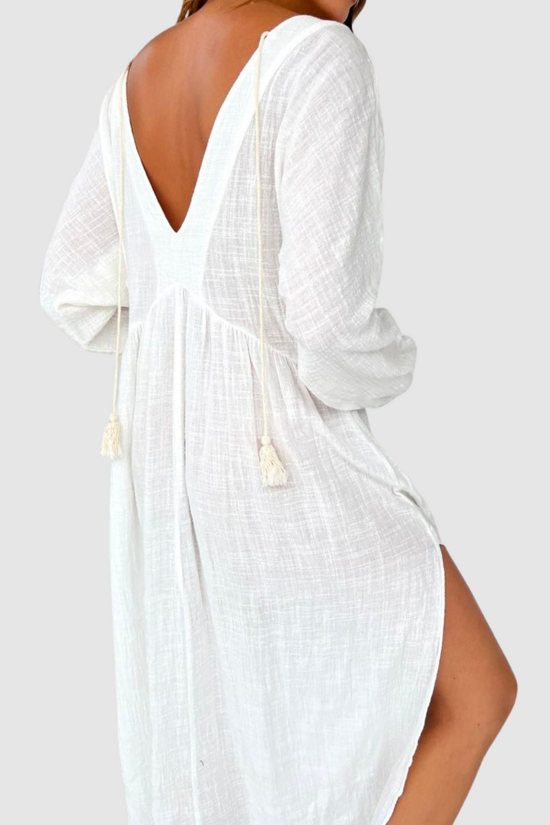Malai Easy Dress in Eco White