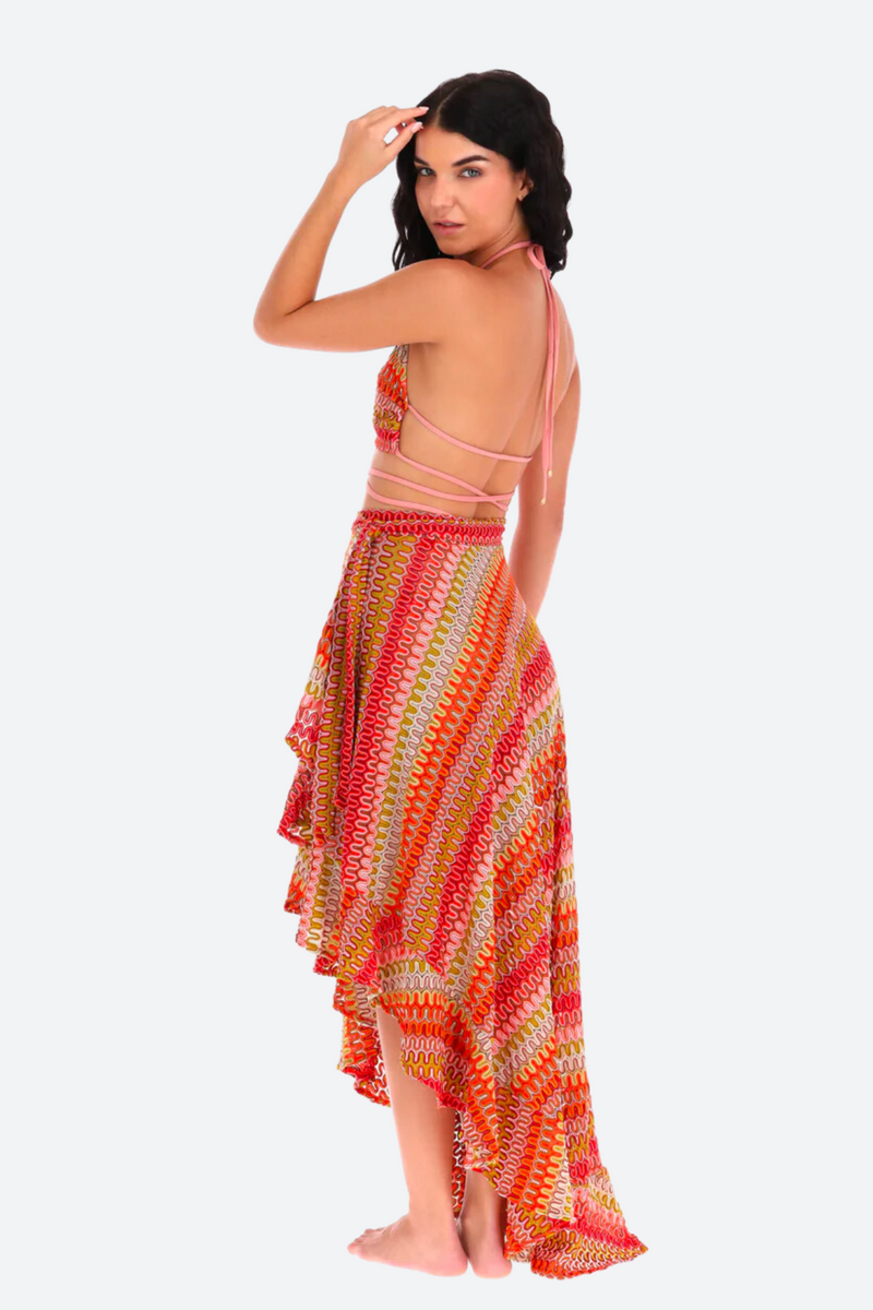 SANLIER Saladita Skirt in Agava