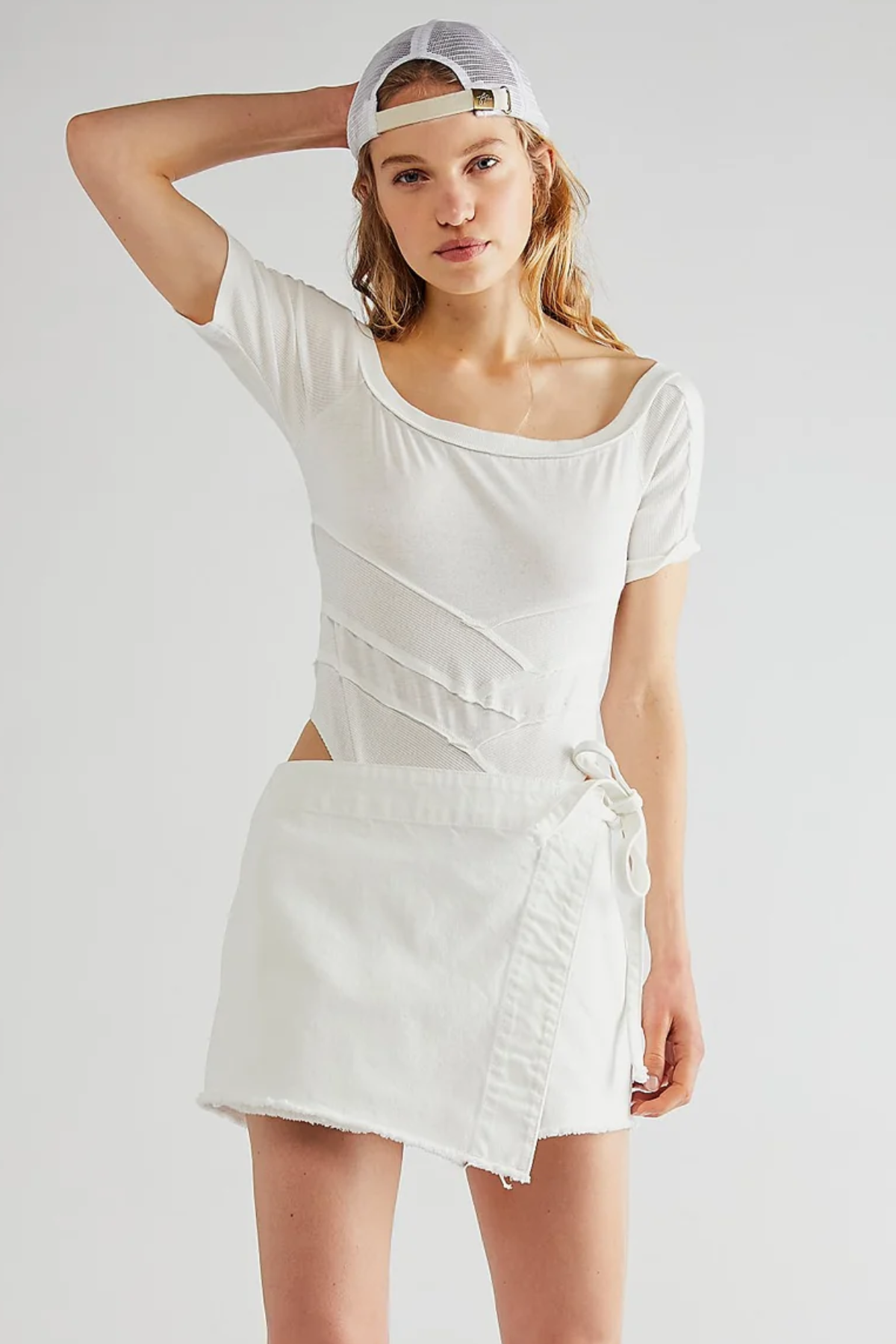 Free People Emmy Denim Skort
