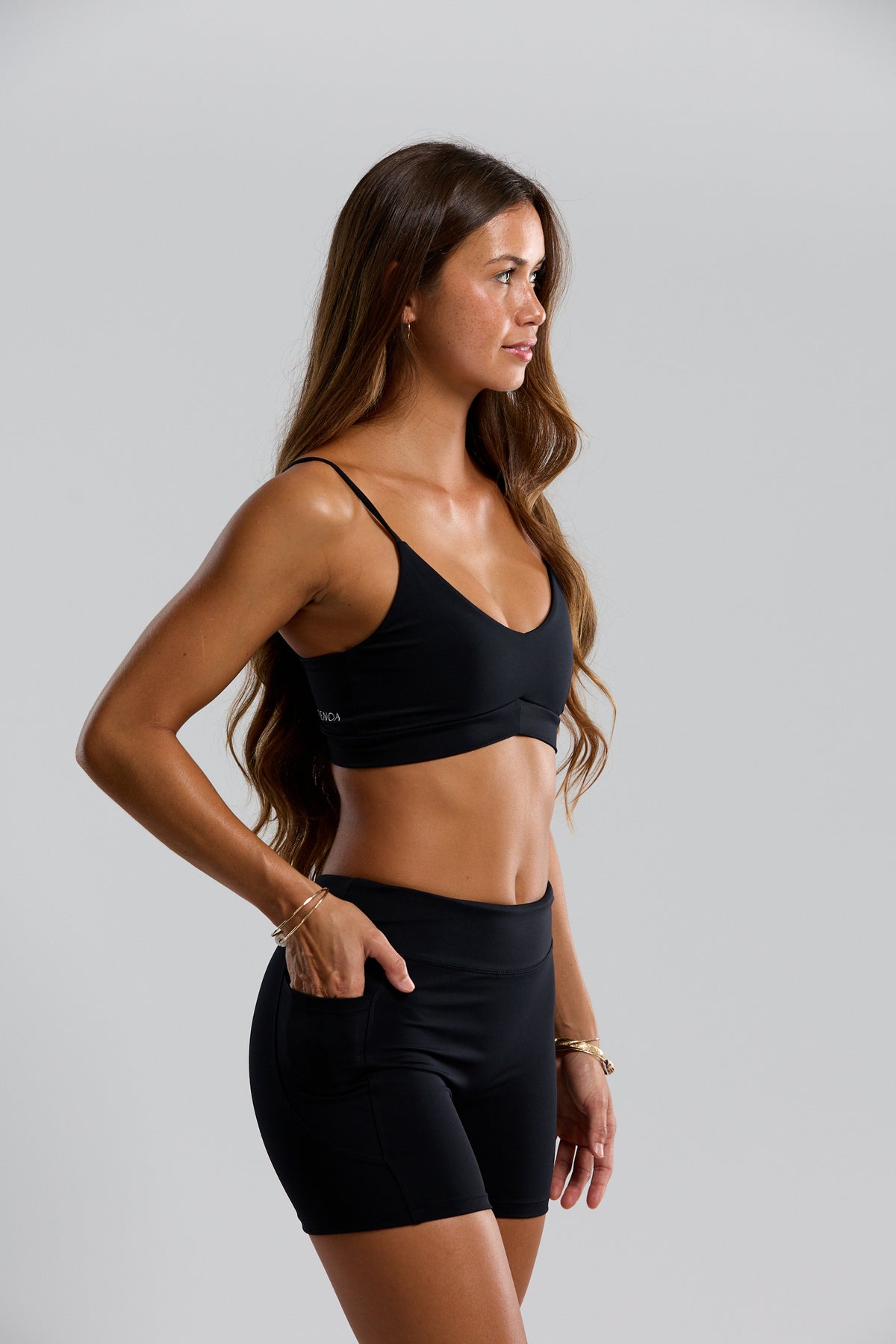 Benoa Swim V-Back Short in Black