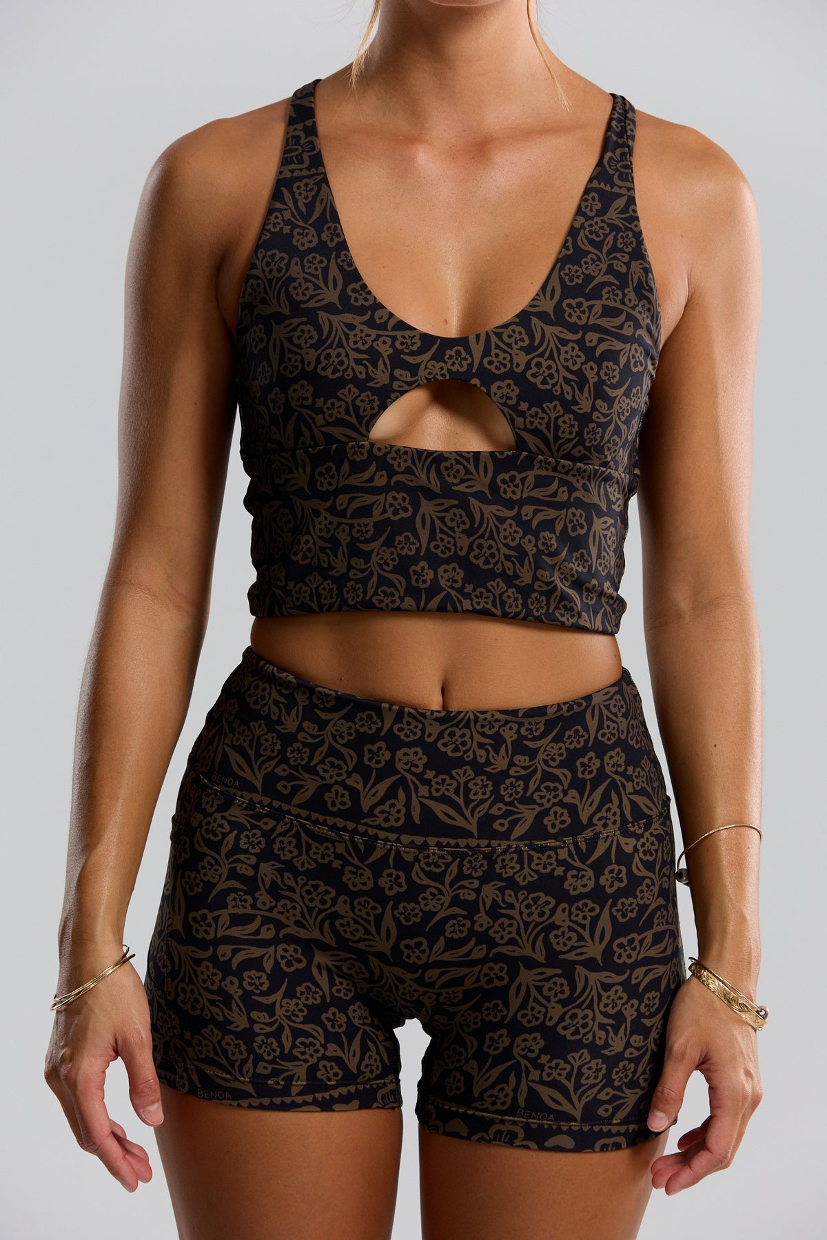 Benoa Swim 2.5" Booty Short in Brown Batik