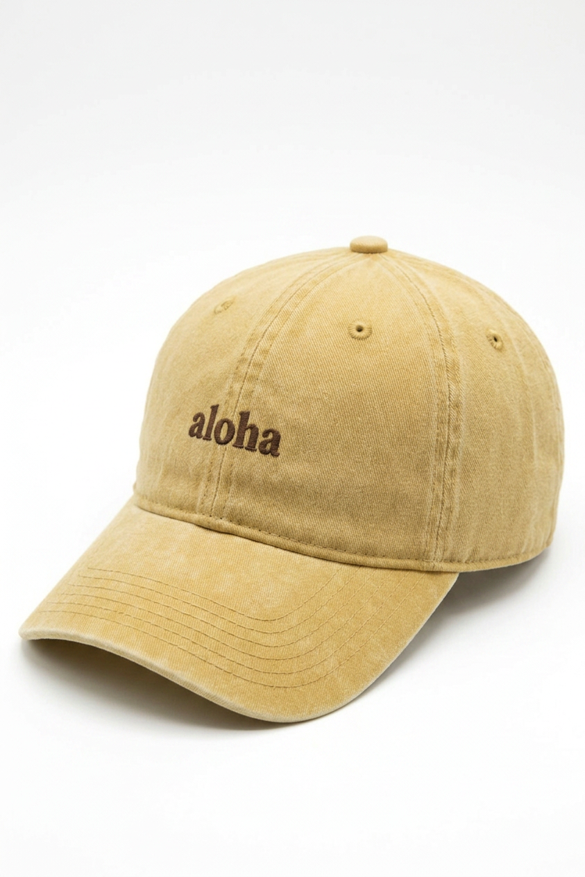 Bikinibird Aloha Dad Hat in Yellow