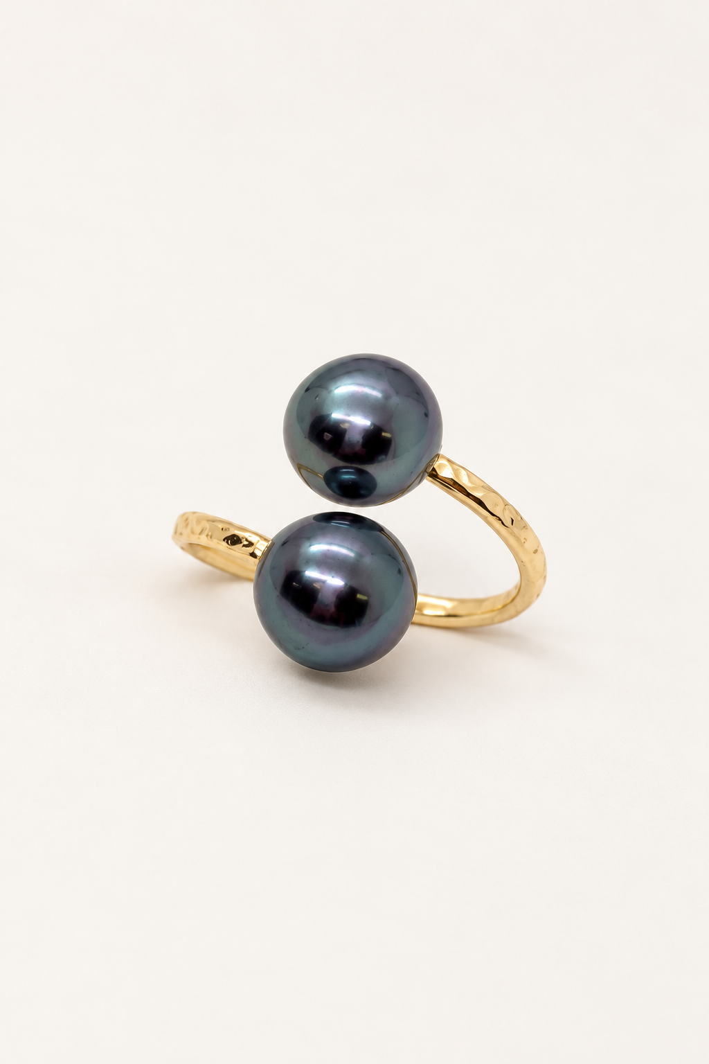 Anela's Jewelry Two Shell Pearl Wire Ring Hamilton Gold