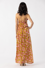 Tiare Hawaii Gracie Maxi Dress Naturals in Orchid Gold