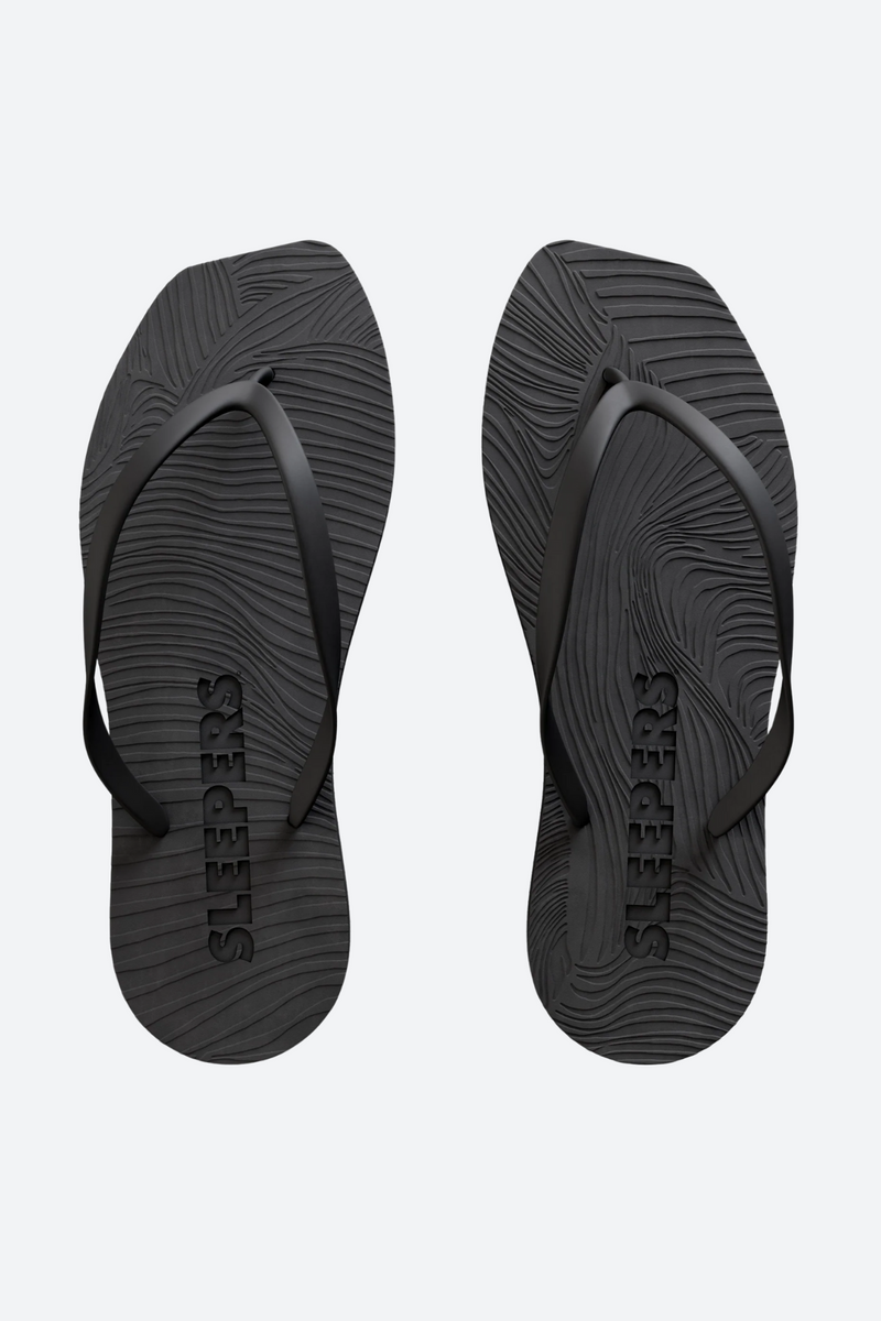 Sleepers Tapered Flip Flop in Black