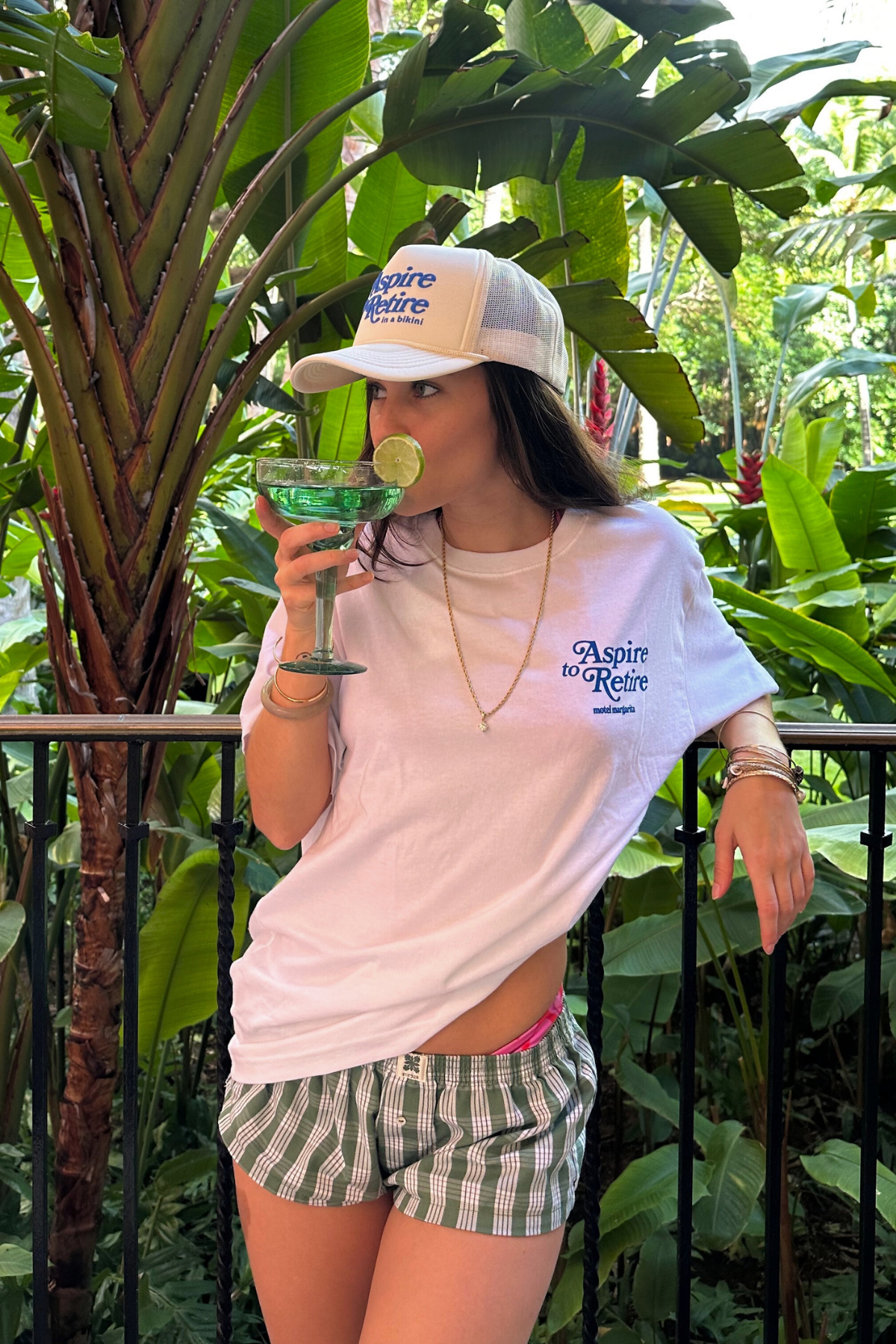 Motel Margarita Aspire To Retire in a  Bikini Tee