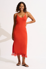 Seafolly Maxi Knit Cover Up in Tamarillo