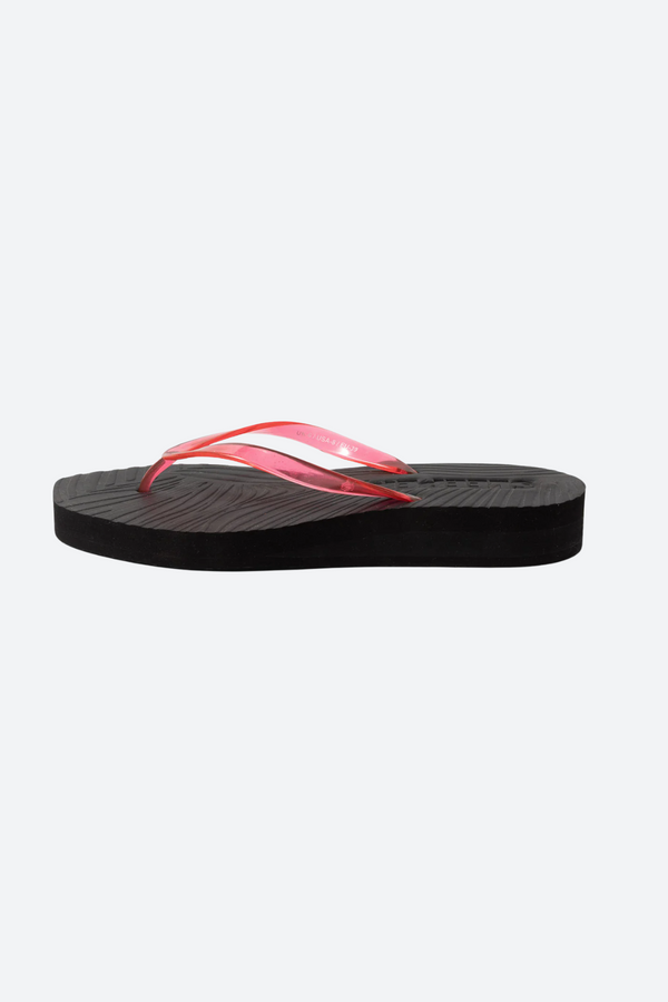 Sleepers Tapered Platform Flip Flop in Black/Red