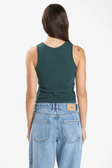 Thrills Energy is Precious Curve Tank in Dark Jade