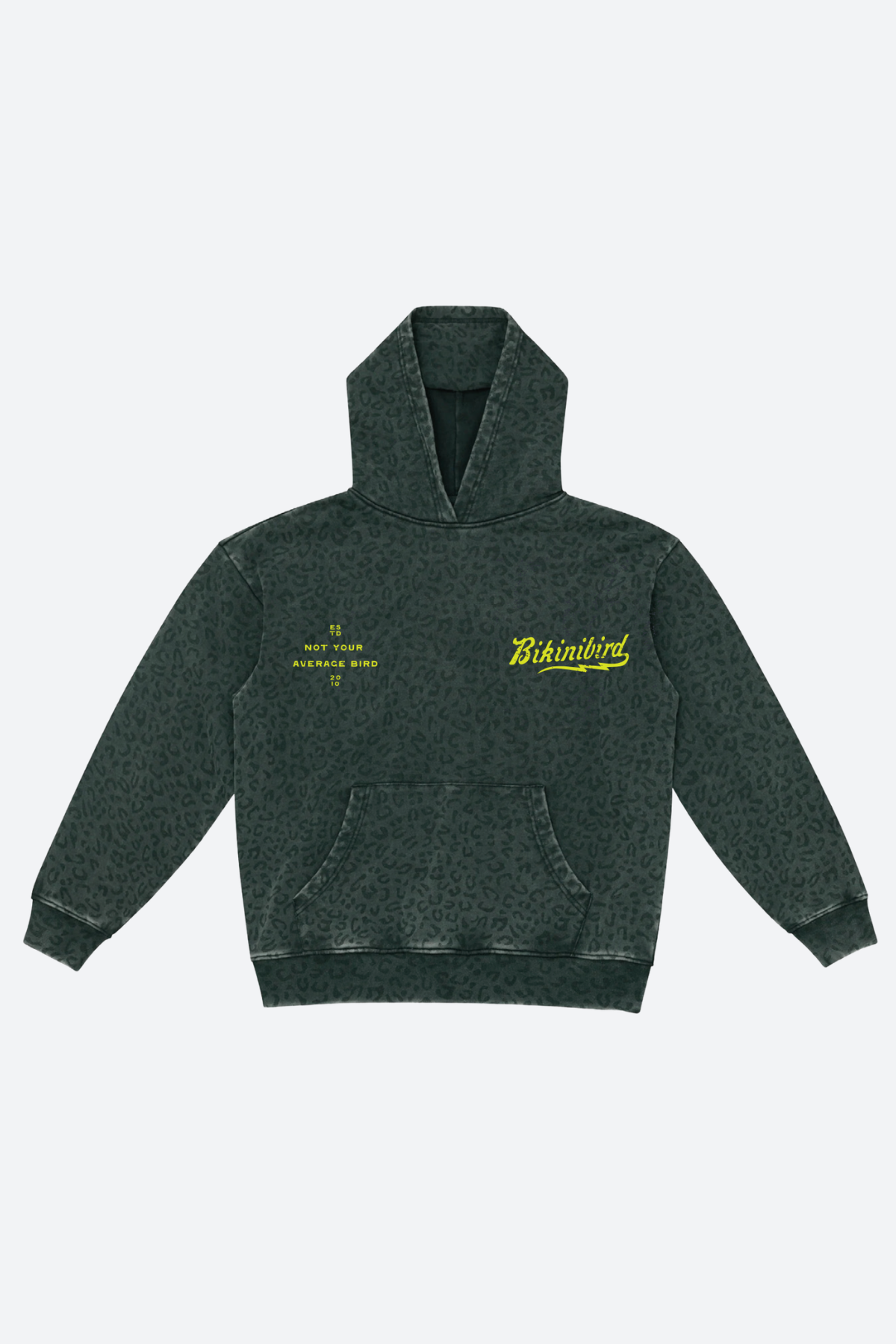 Bikinibird Hoodie in Vintage Black Leopard