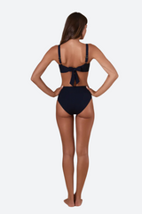 Bromelia Swimwear Itacare Top in Midnight Black Rib