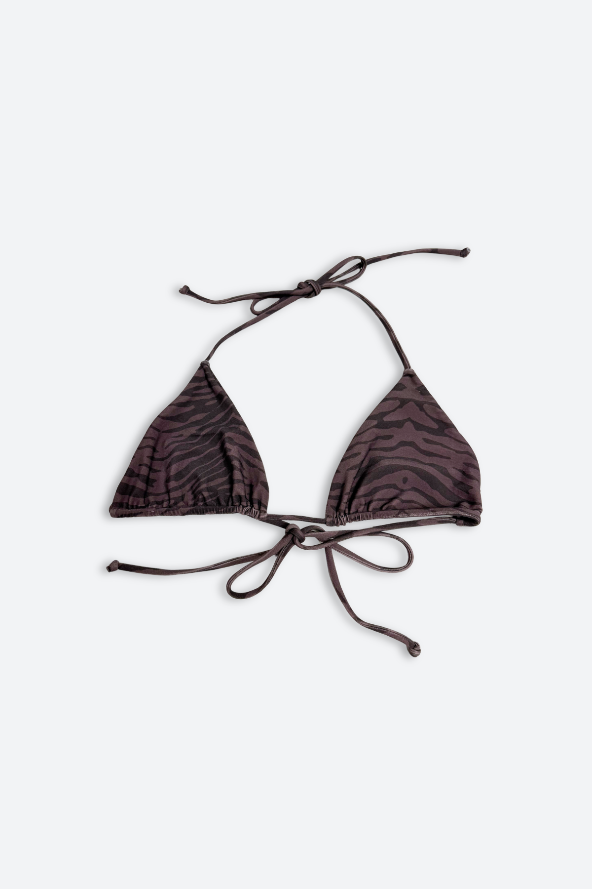 Golden Trip Mykonos Triangle Top in Brown Zebra