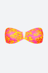 Kulani Kinis V Strapless Bandeau Bikini Top in Pitaya Maya