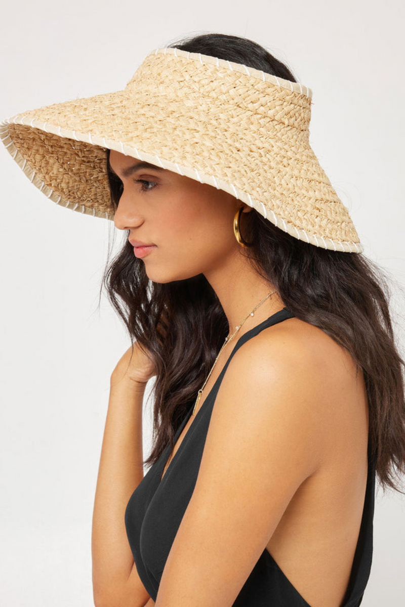 L*Space Del Mar Roll up Hat in Natural