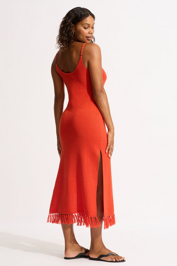 Seafolly Maxi Knit Cover Up in Tamarillo