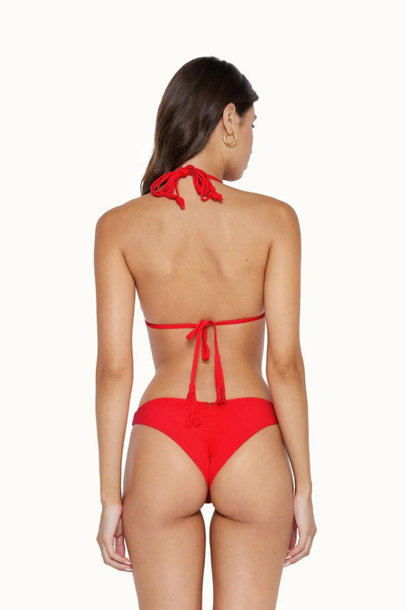 PQ Swim Basic Ruched Teeny Bottoms in Milos