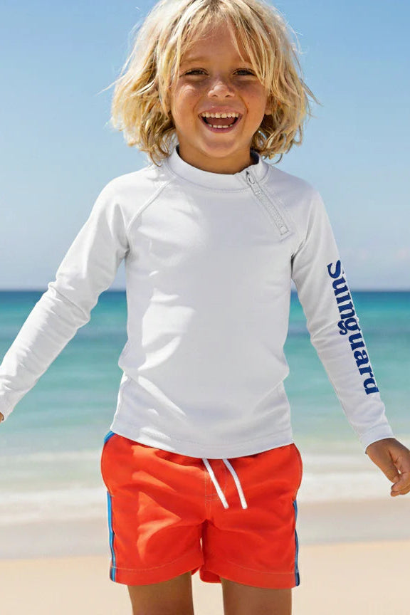 Sunguard Logo Rashguard in White, additional view | Bikinibird