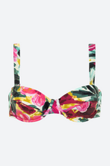 Montce Bustier Ruffle Bikini Top in Isla Floral