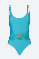 PQ Swim Beaded Brynn One Piece in Kai