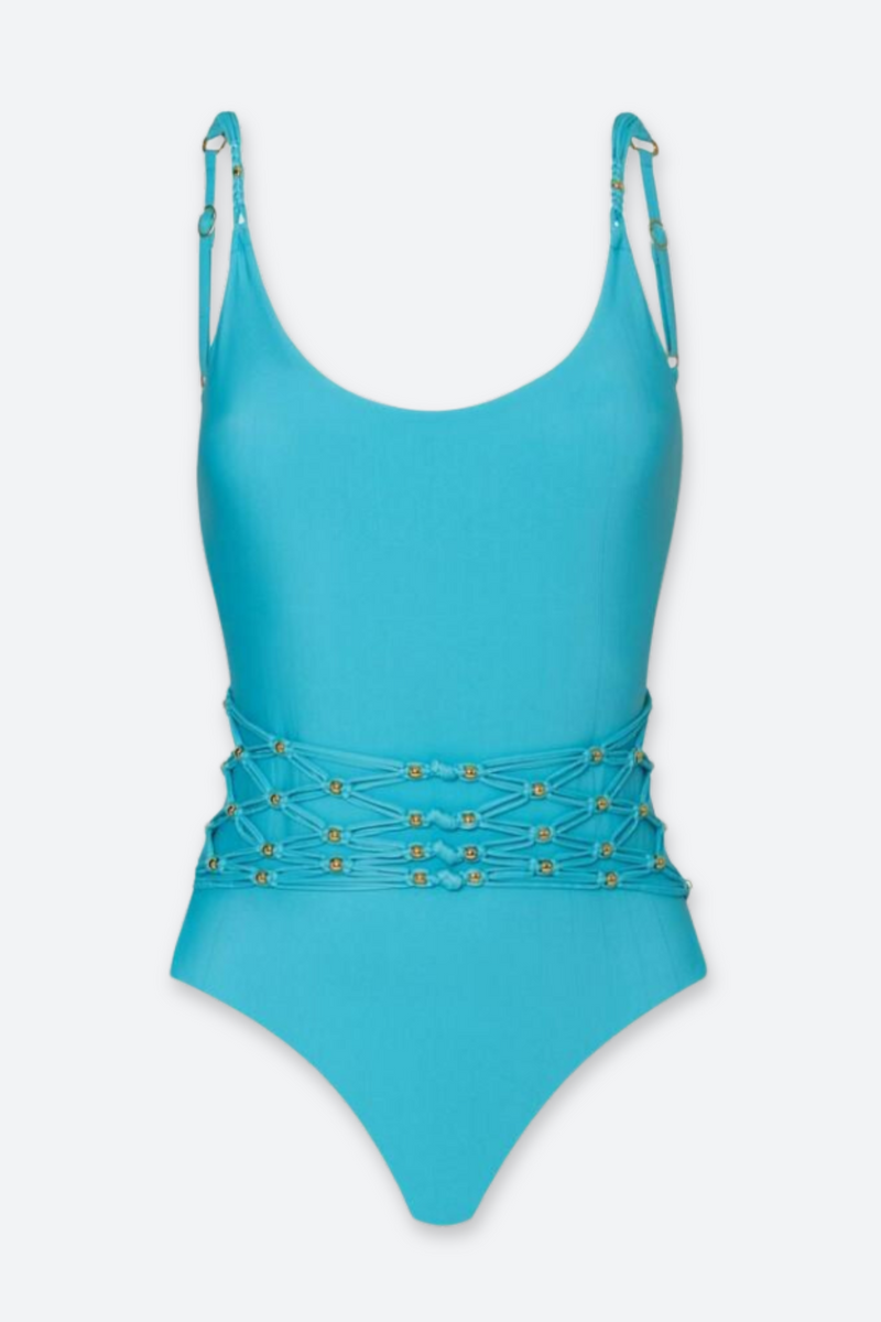 PQ Swim Beaded Brynn One Piece in Kai