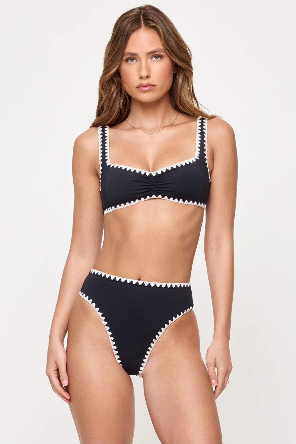 L*Space Effie Top in Black/Cream