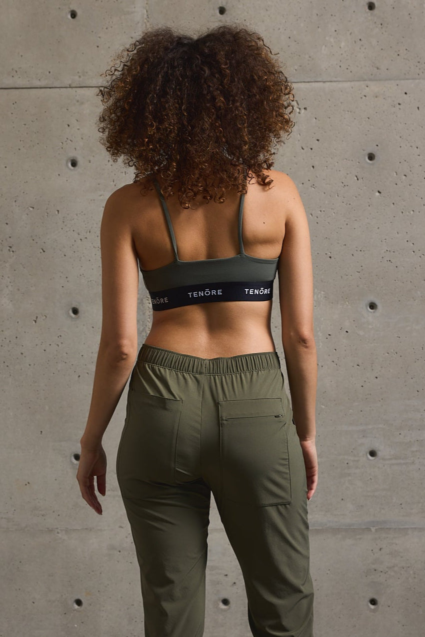Tenore Logo Bralette in Olive