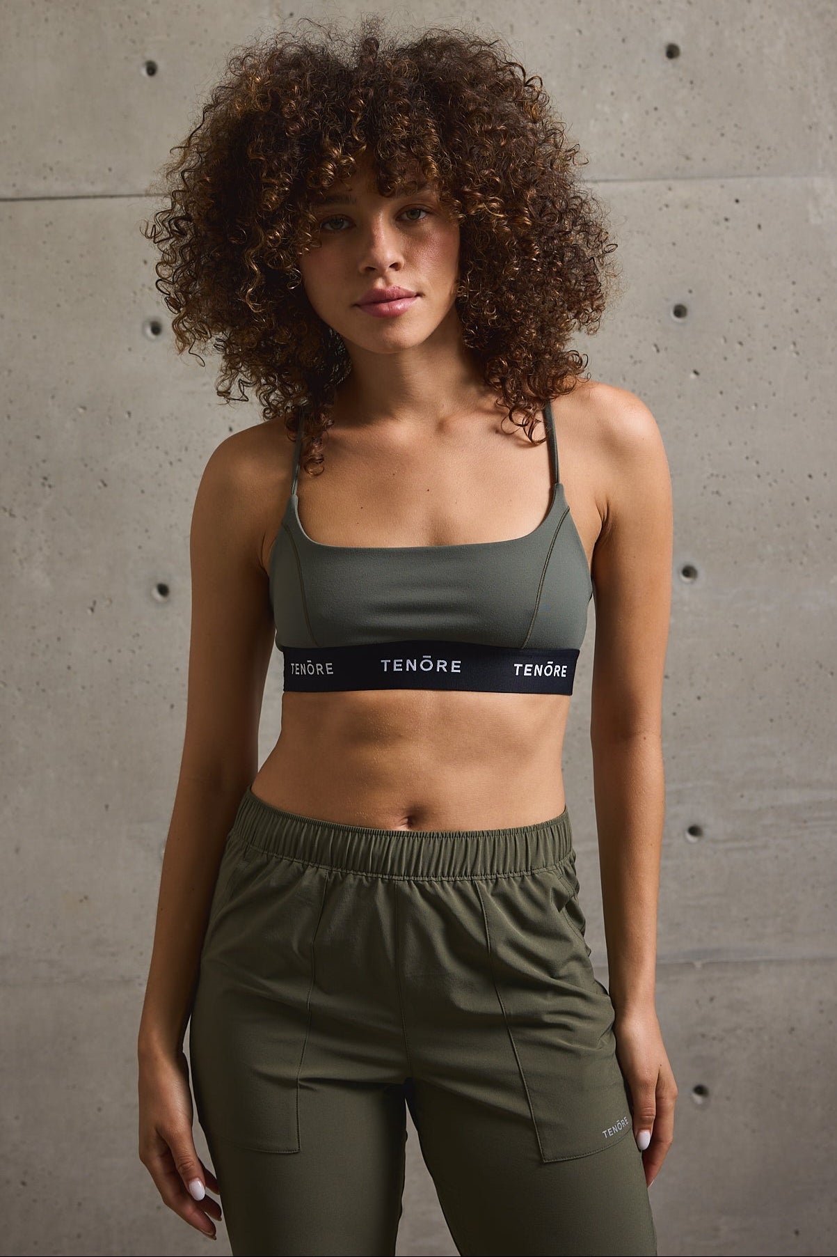Tenore Logo Bralette in Olive