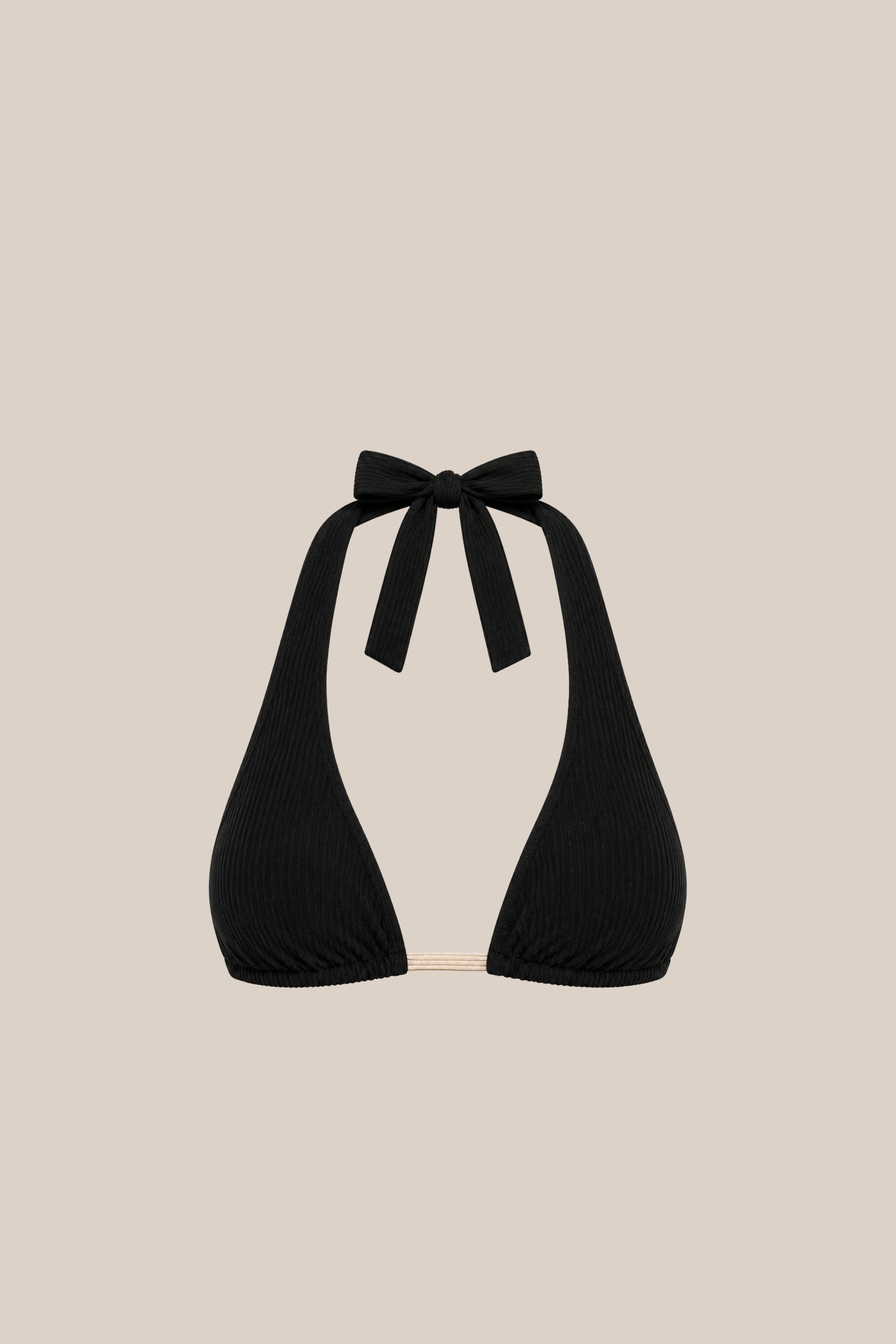 Laya Swim Lola Top in Black Ribbed