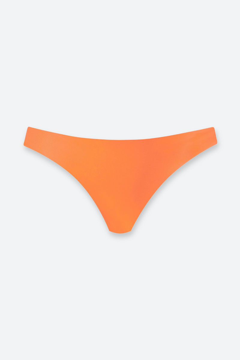 PQ Swim Basic Ruched Teeny Bottoms in Mango Tango