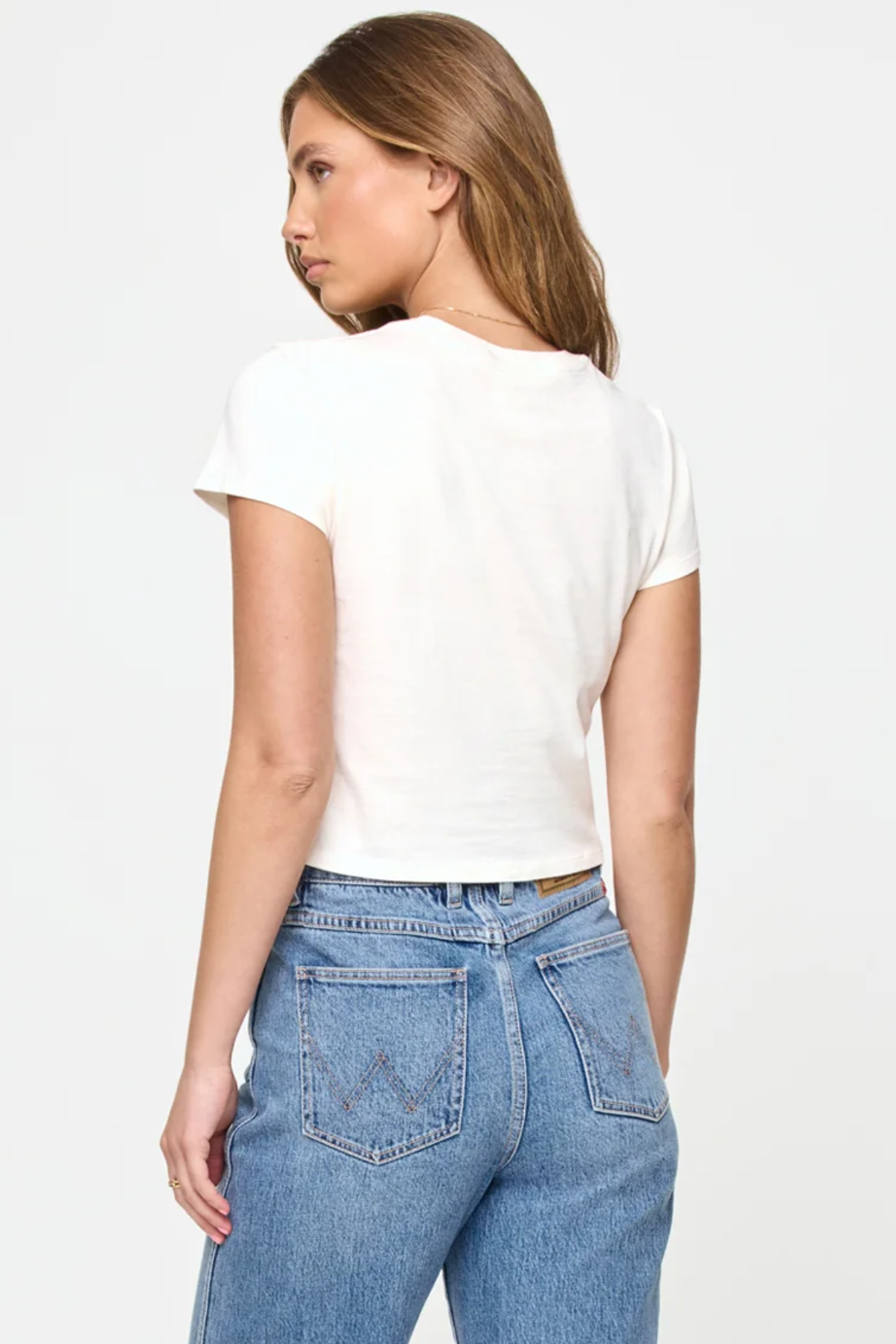 L*Space Merci Baby Tee in Maui Babe in Maui Babe / White, additional view | Bikinibird