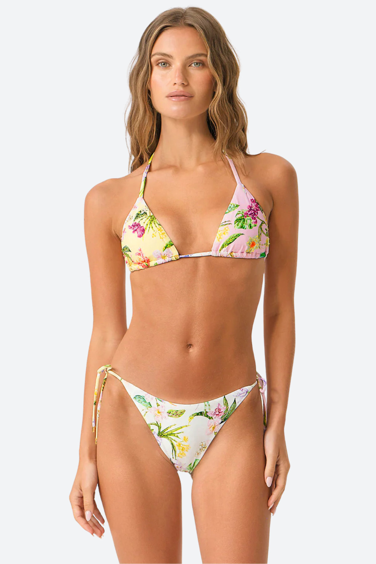 PQ Swim Embroidered Tie Side Bottom Teeny