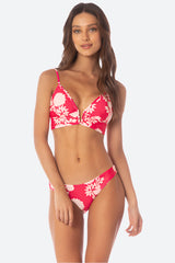 Maaji Parade Bikini Top in Open Red