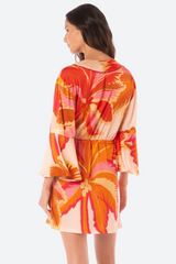 Maaji Jungle Palm Enjoyable Kaftan in Red Overflow