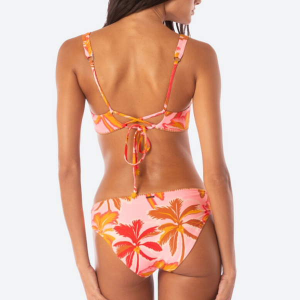 Maaji Sublimity Bikini Bottom - Reversible Pink Palms