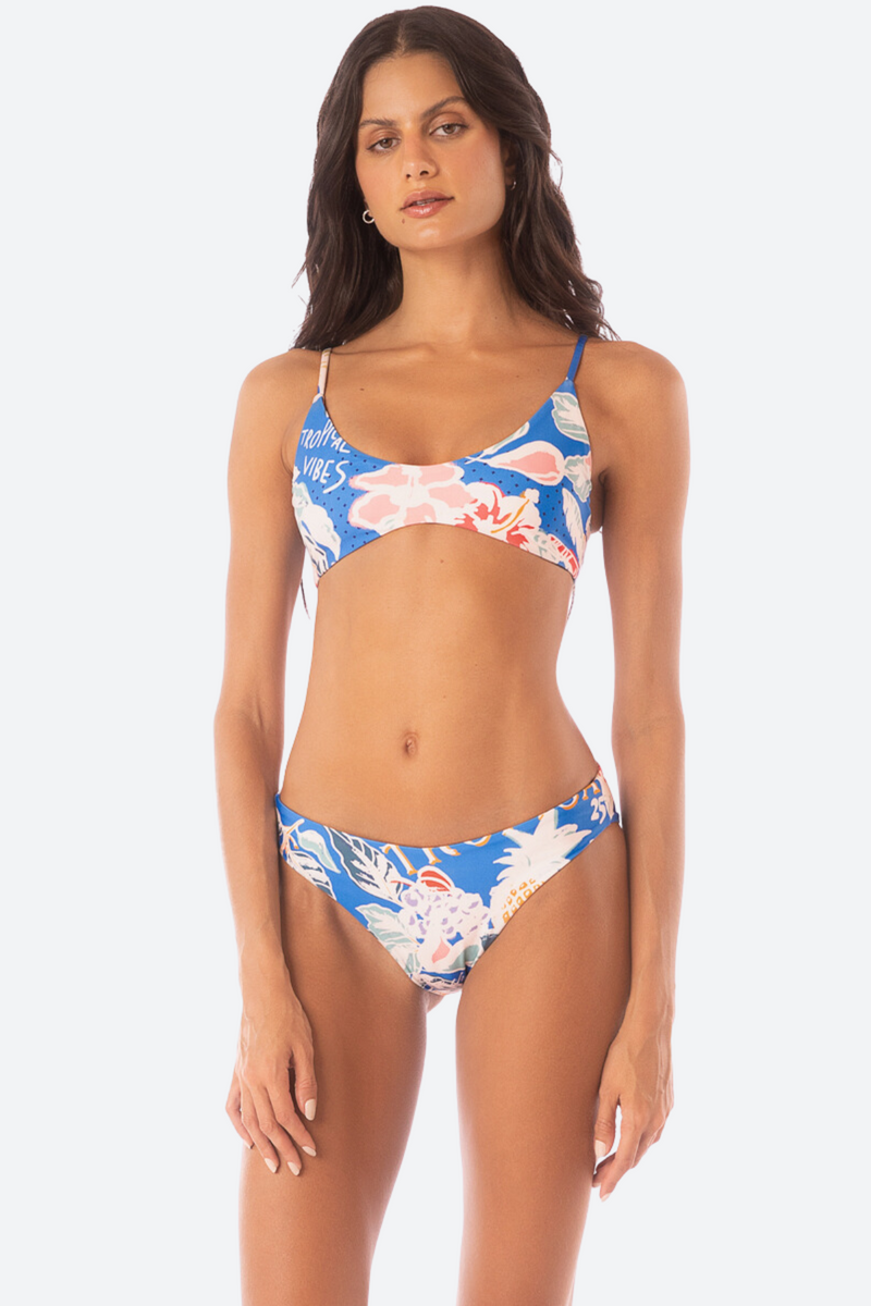 Maaji Tropical Bliss Sublimity Bikini Bottom in Blue