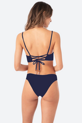 Maaji Criss Cross Bikini Top in Blue Deep