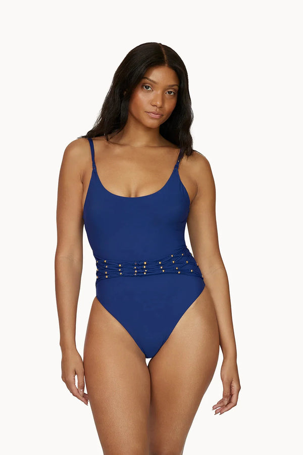 PQ Swim Beaded Brynn One Piece in Pacific