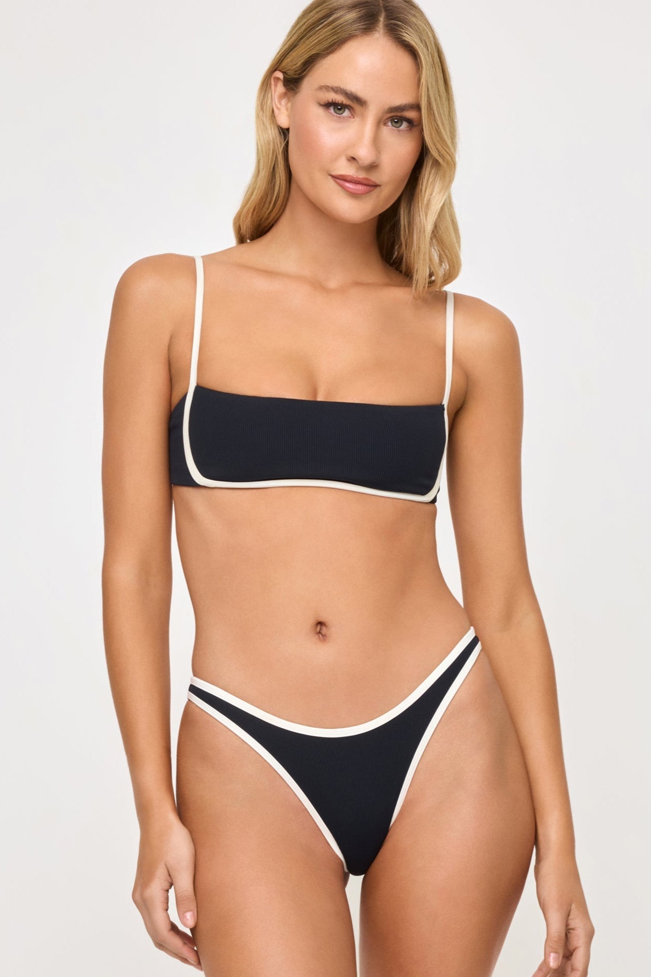 L*Space Elle Bottom Bitsy in Black/Cream