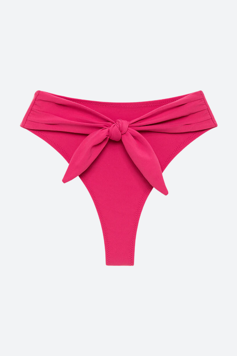 Montce Paula Tie-Up Bikini Bottom in Raspberry