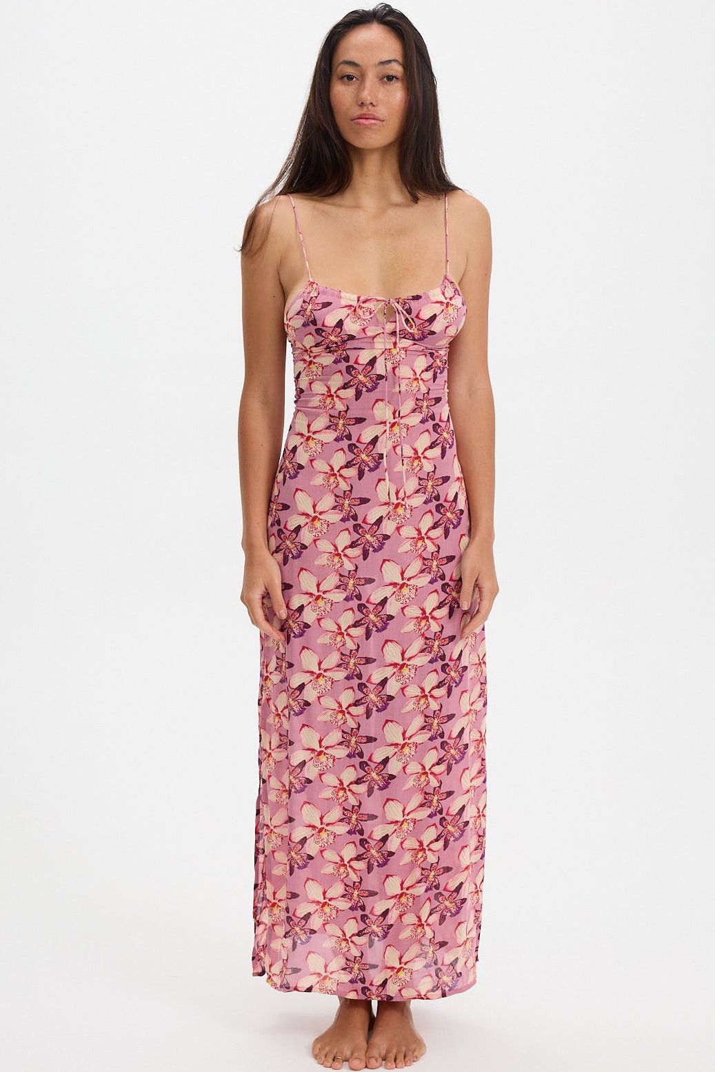 fitted lace wedding dress Benoa Swim Leilani Maxi Dress in Bloom