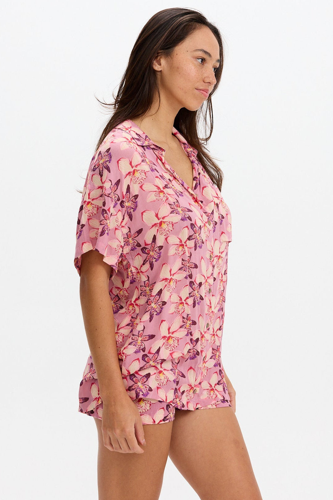 Benoa Swim Aloha Shirt Dress in Bloom, additional view | Bikinibird