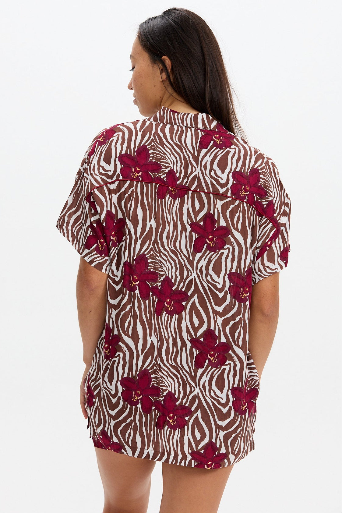 Benoa Swim Aloha Shirt Dress in Diva