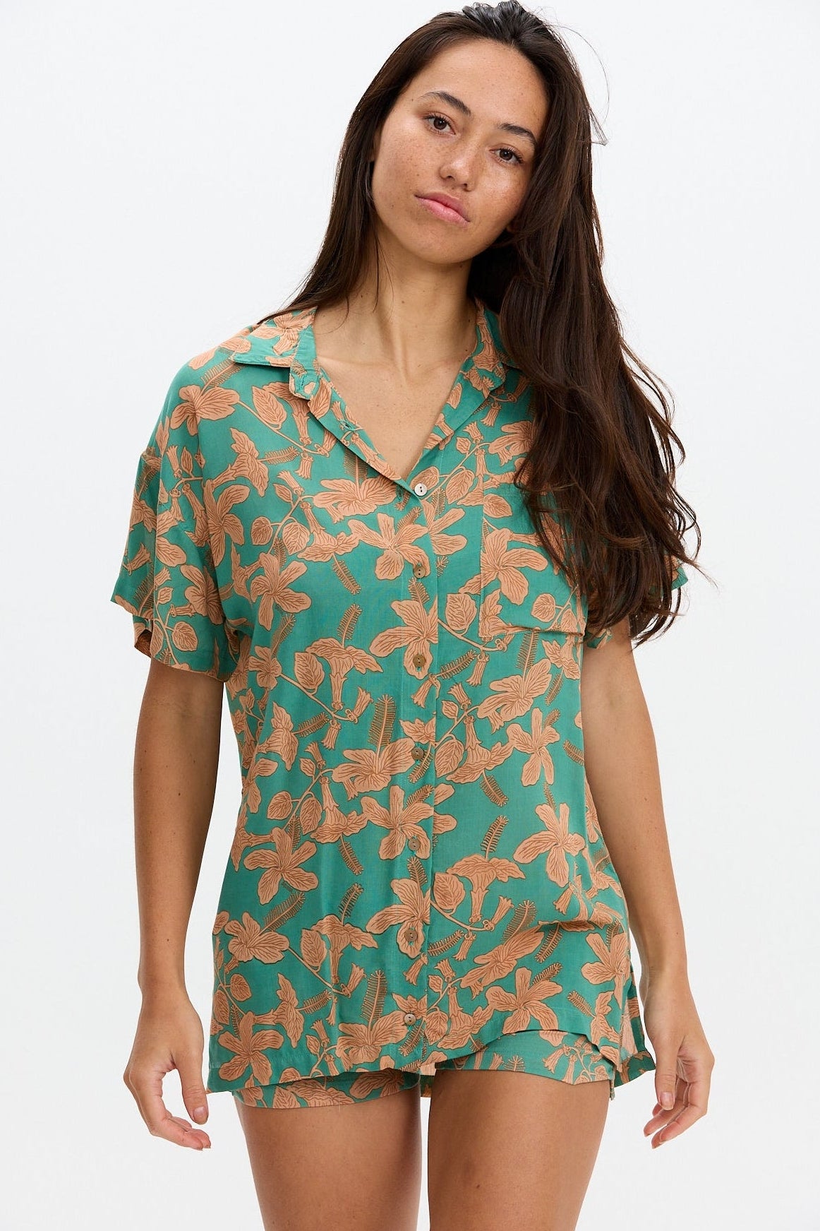 Benoa Swim Aloha Shirt Dress in Tropics | Bikinibird