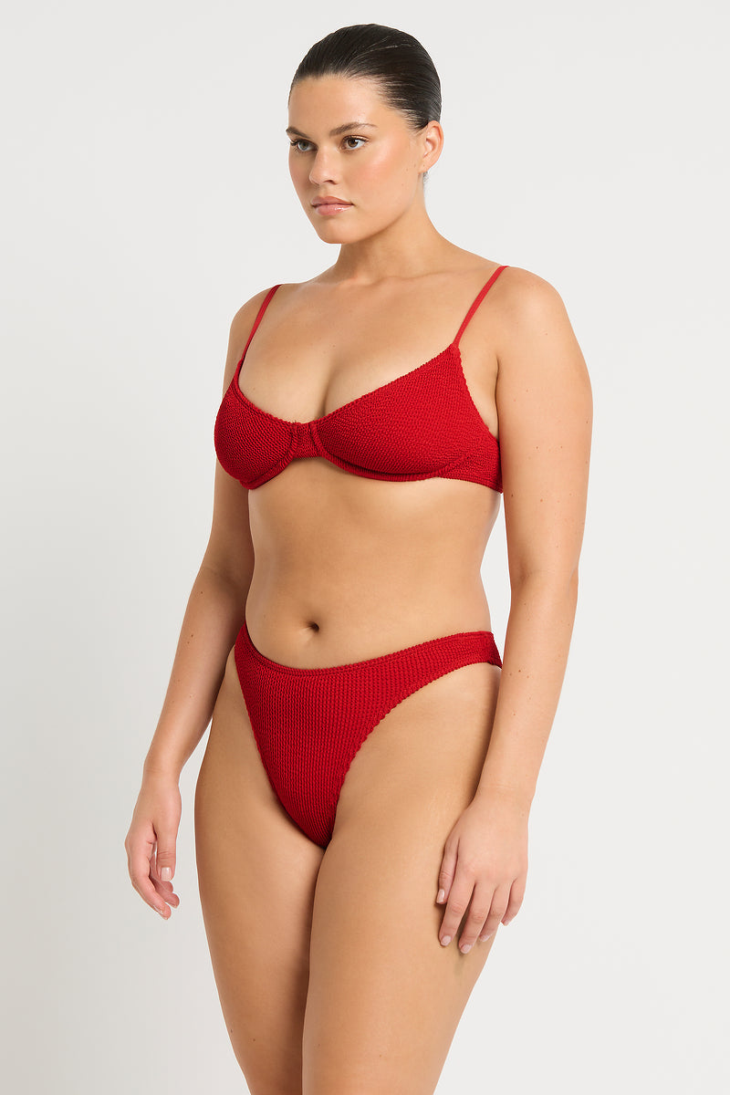 Bound by Bond-Eye Gracie Balconette Top in Baywatch Red Eco