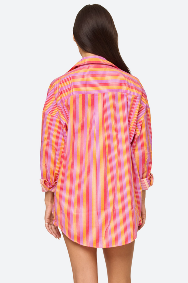 L*Space Santa Cruz Tunic in Bondi Babe Stripe