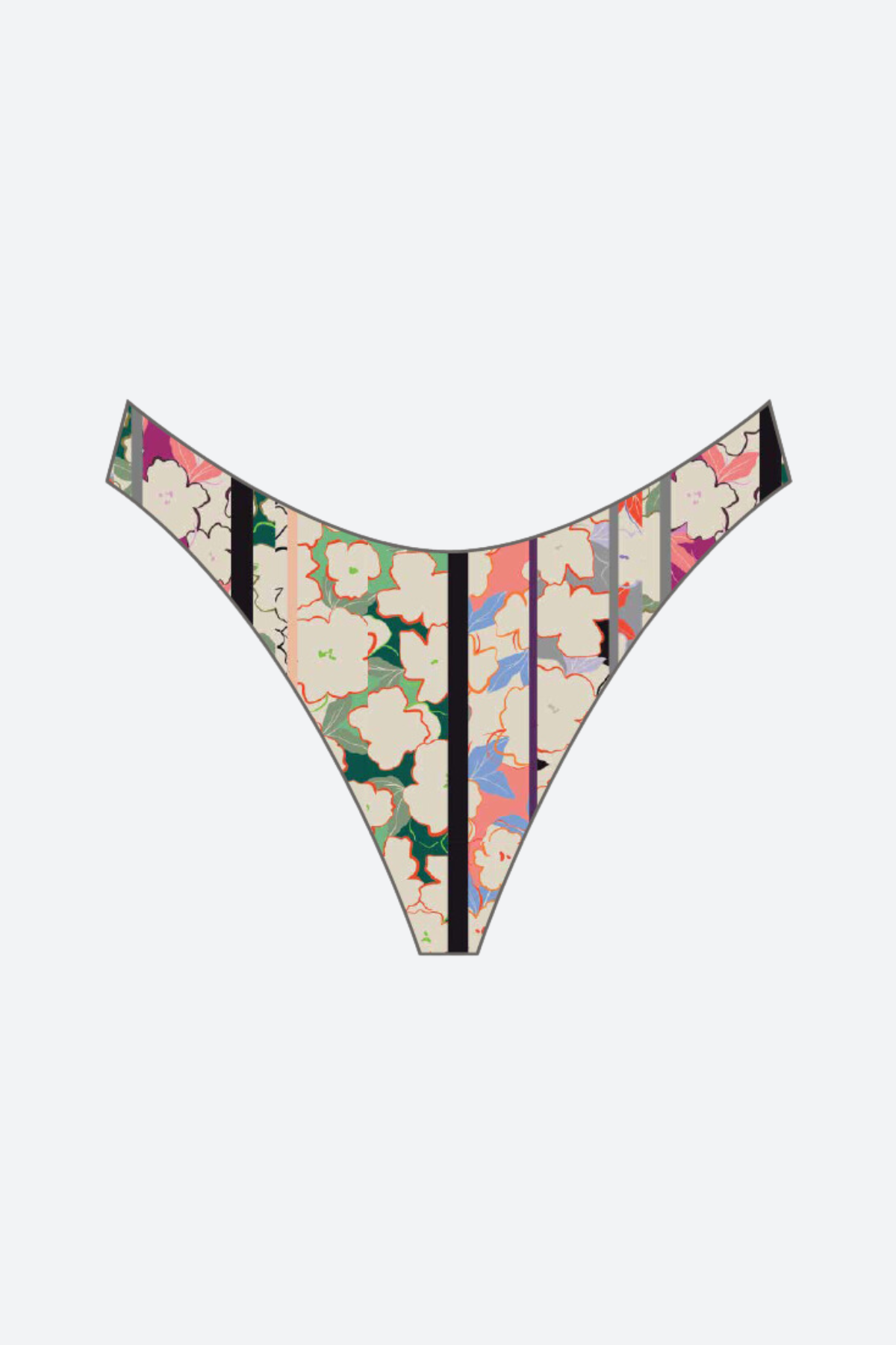 Stone Fox Swim Luka High Hip Bottom in Origami, additional view | Bikinibird