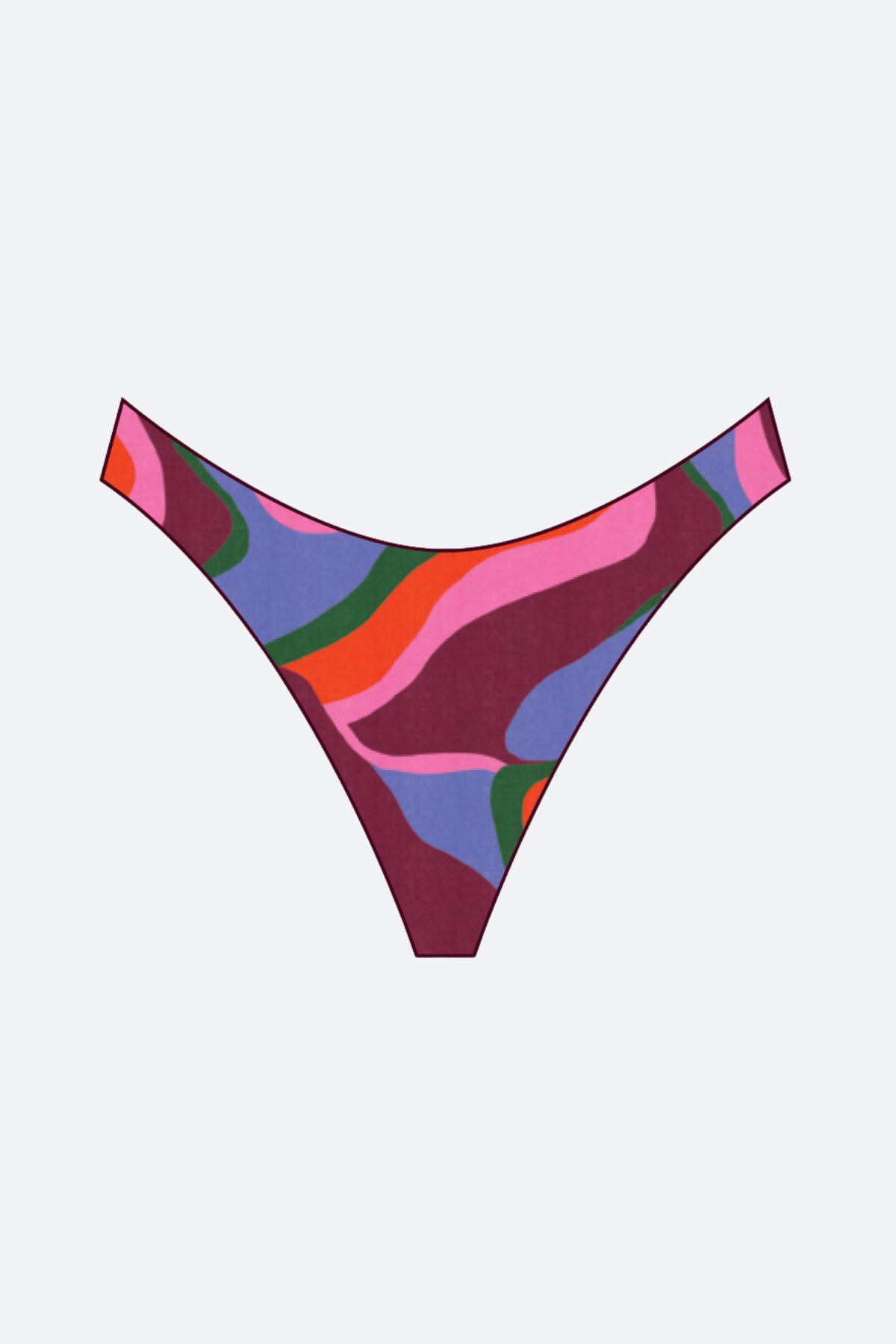 Stone Fox Luka High Hip Bottom in Volcano