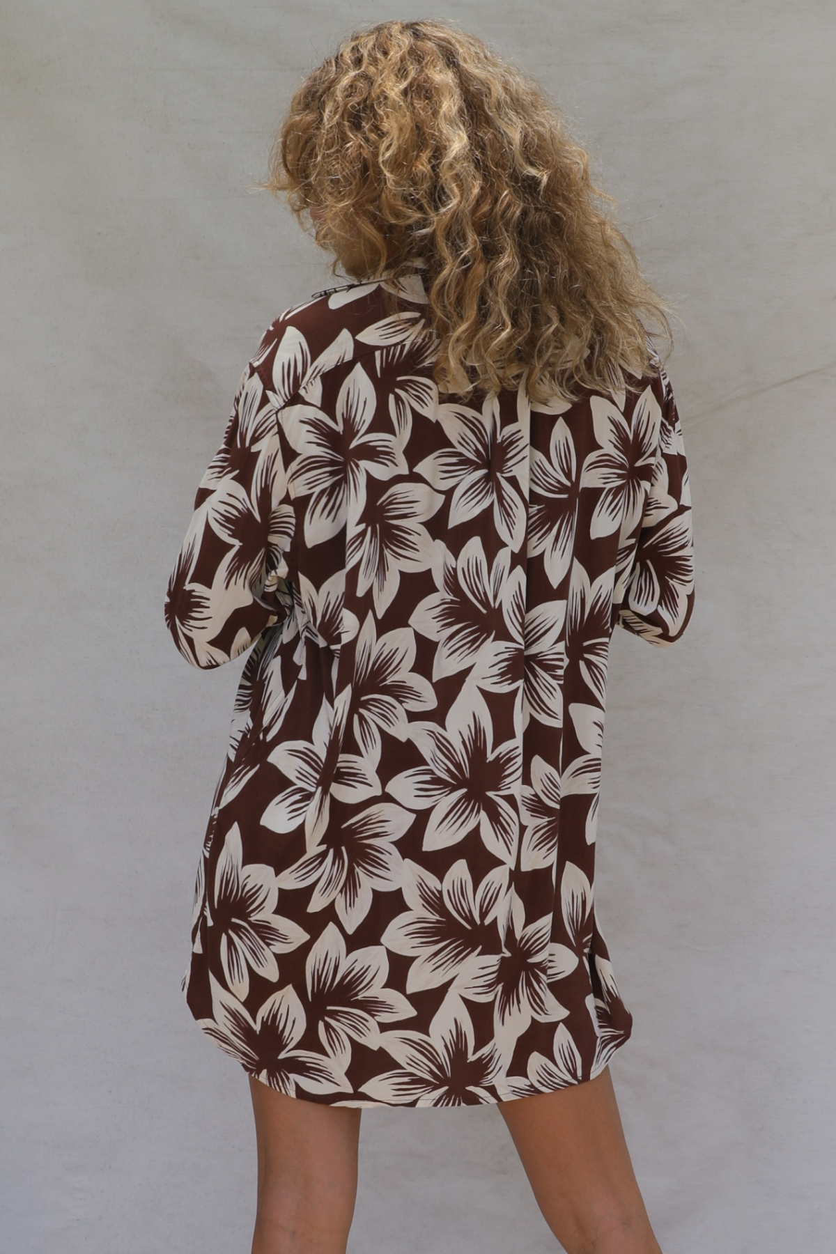 Stone Fox Mimi Shirt Dress in Cocoa Bloom